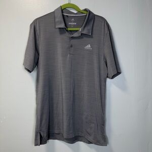 Adidas Heathered Gray Men's Short SleevePerformance‎ Golf Polo Shirt Medium